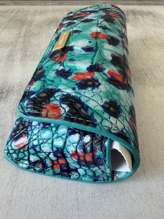 Brahmin Elora Frisky Blue Melbourne Leather Croc-Embossed EyeGlass Case Holder main image 7